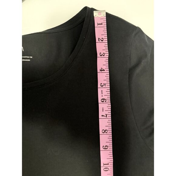 Pure J Jill Long Sleeve Stretch Cotton Tee Shirt Black Top Casual Minimalist XL - Picture 8 of 10